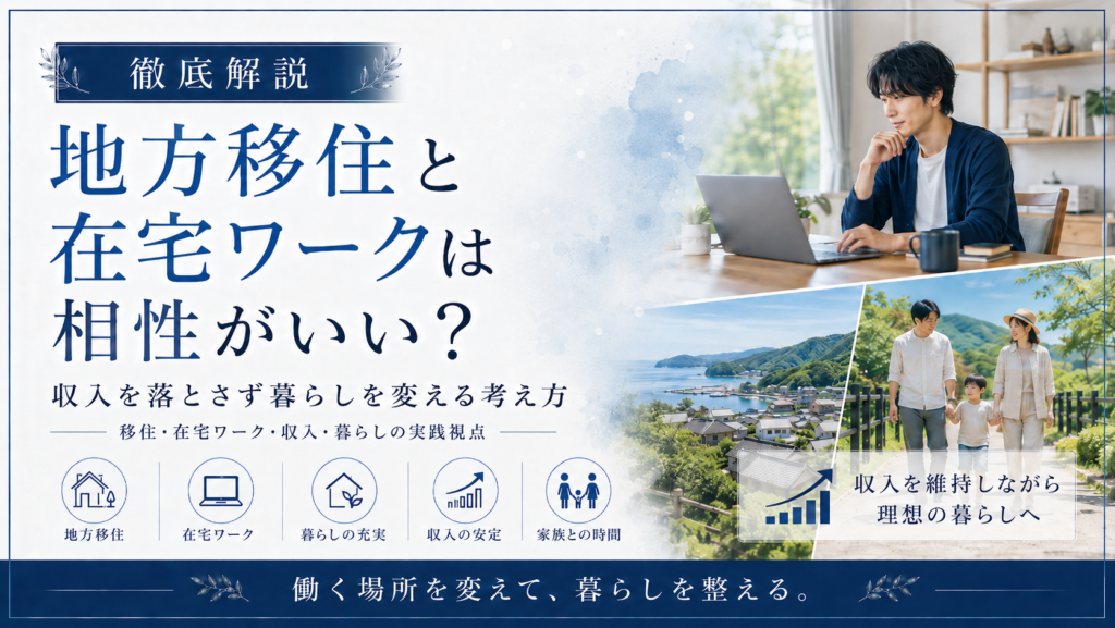 地方移住と在宅ワークは相性がいい？収入を落とさず働き方を変える考え方