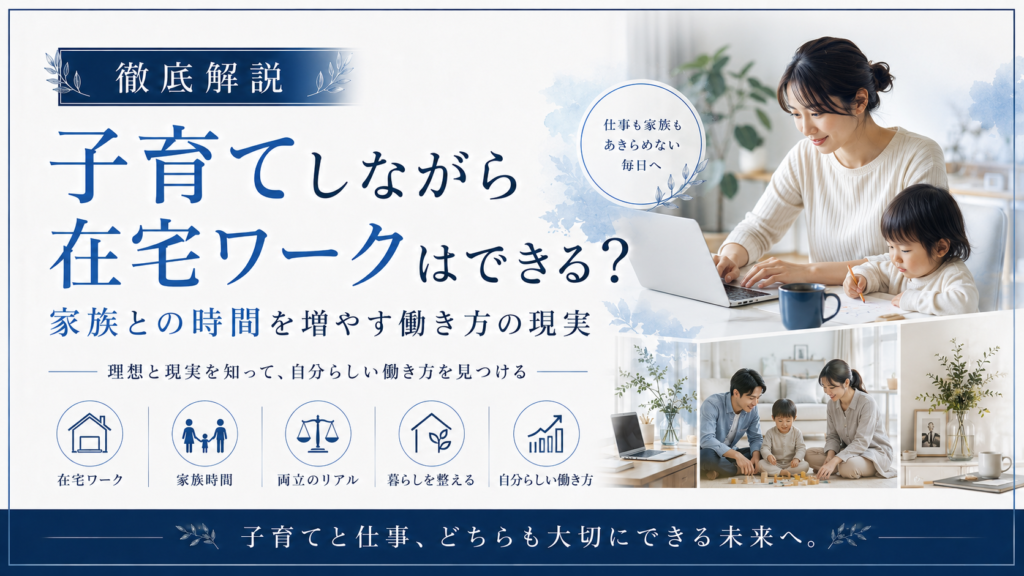 子育てしながら在宅ワークはできる？家族との時間を増やす働き方の現実