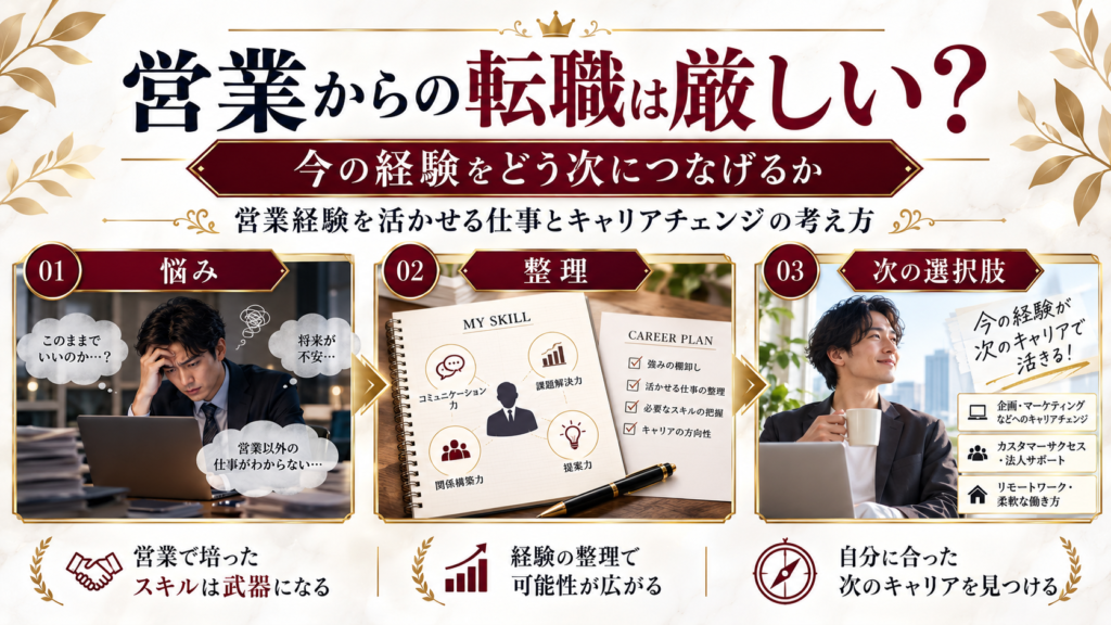 営業からの転職は厳しい？