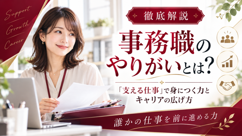 事務職のやりがいとは？