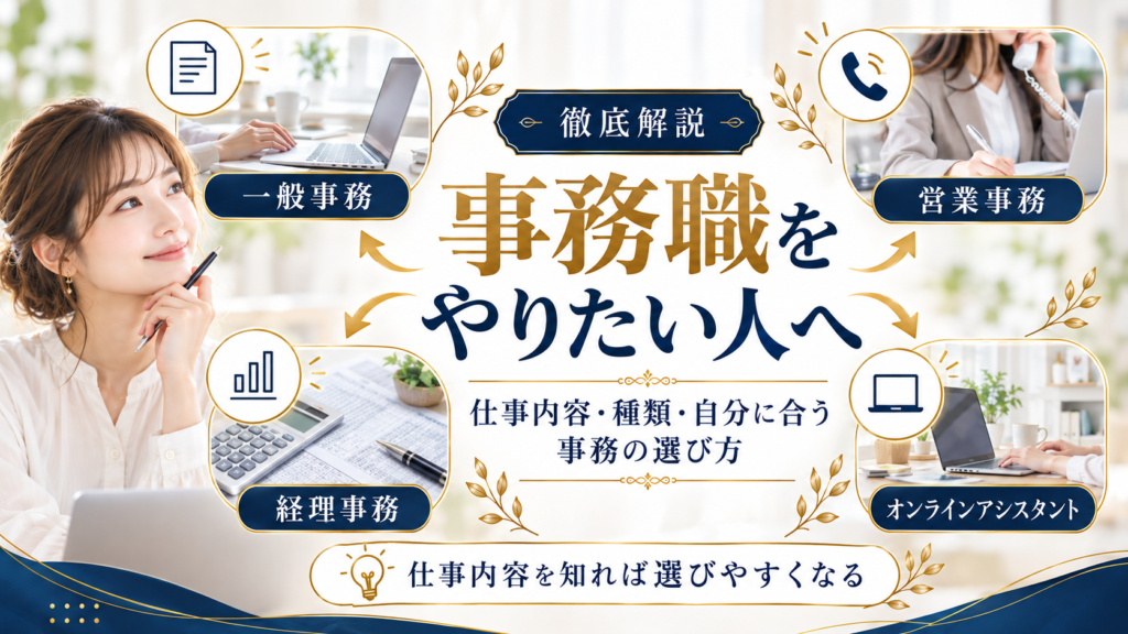 事務職をやりたい人へ